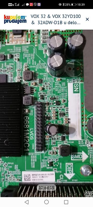 Aksesoari za TV i video: VOX 32” televizori – delovi Dostupni delovi za modele: - VOX 32YD100 na lalafo.rs — 12 Aksesoari za TV i video: VOX 32” televizori – delovi Dostupni delovi za modele: - VOX 32YD100 — 12