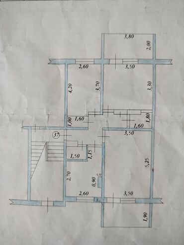 квартира микрорайон джал: 3 комнаты, 60 м², 105 серия, 1 этаж, Старый ремонт