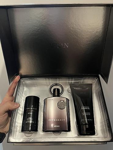 Afnan Supremacy kişi üçün hədiyyə dəsti Dəstin tərkibi: - Eau de