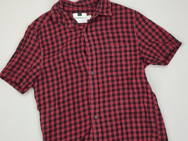 spodnie w kratę czerwone: Koszulа XS (EU 34), Bawełna, stan - Dobry