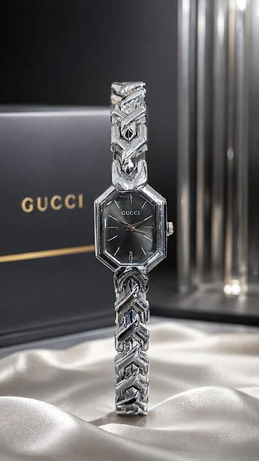 3d saatlar: GUCCI qadın qol saatı – zərif zəncirvari qolbaq dizaynı və — 7