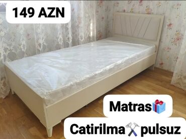 Çarpayılar: Yeni, Təknəfərlik çarpayı, Bazasız, Matras ilə, Siyirməsiz, Azərbaycan — 4