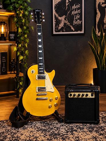 Электрогитары: LEA LP-GD Les Paul Elektro Gitar – Sarılıq (Klassik Dizayn) Gitara — 1