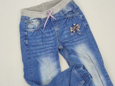 spodnie wiazane wysoki stan: Jeans, KIK, 5-6 years, 110/116, condition - Perfect