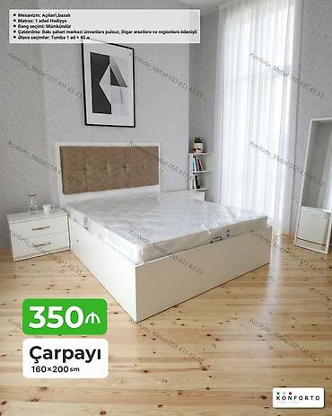 dosekler: Çarpayı – 160×200 sm - Mexanizm: açılan/bazalı (alt hissə geniş — 1