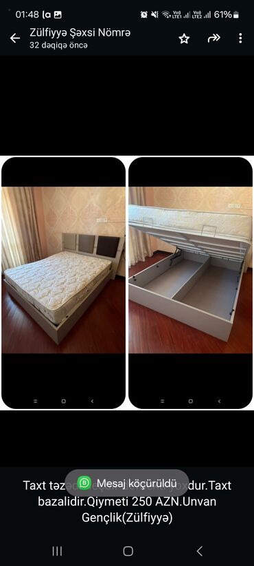 taxt bazalı: Новый, Двуспальная кровать, С подъемным механизмом, С матрасом, Без выдвижных ящиков
