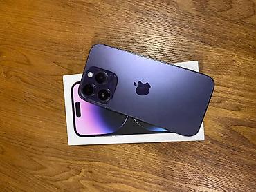 apple magic: IPhone 14 Pro, Б/у, 128 ГБ, Deep Purple, Защитное стекло, Чехол, Коробка, 77 % — 1