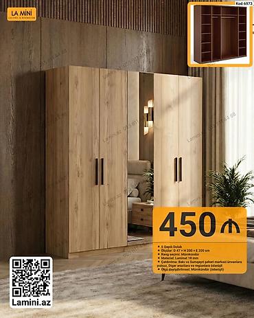 mini skaf: LA MINI 5 qapılı dolab - Ölçülər: D 47 × H 200 × E 200 sm - Rəng — 1