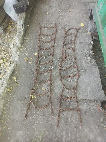 цепи скольжения: Цепи для машины на R15,это надето на R14,в принципе можно ехать — 3
