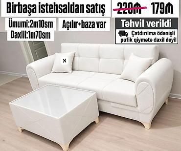 Açılıb-yığılan divan, bazalı model. Birbaşa istehsaldan satışdır