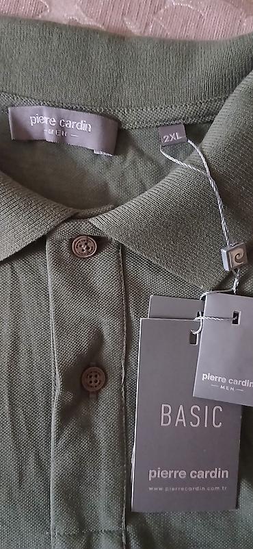 Kişi geyimləri: Polo köynək, Pierre Cardin, 2XL, rəng - Yaşıl — 2