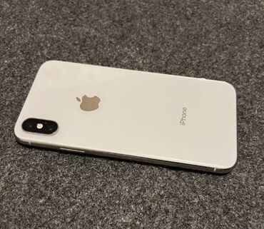 Apple iPhone: IPhone X, Б/у, 64 ГБ, Matte Gold, Наушники, Зарядное устройство, Кабель, 100 %