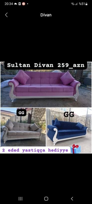 Qonaq otağı dəstləri: Divan, Yeni