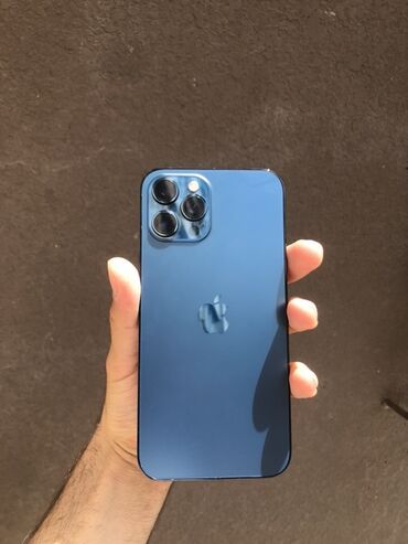 iphone 16e qiymet: IPhone 12 Pro Max, Pacific Blue, Face ID