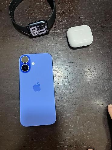iphone airpods: IPhone 16, 128 GB, Mavi, Face ID — 2
