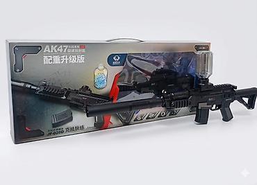 Игрушки: Игрушечный автомат AK47 (модель JF-028D) с гелевыми пулями - Тип — 1