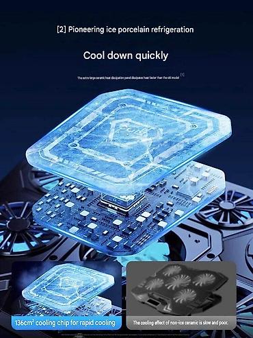 Soyutma sistemləri: M-LID LZ-D13 RGB Gaming Laptop Cooler Yeni. Bağlı qutuda. Çatdırılma — 6