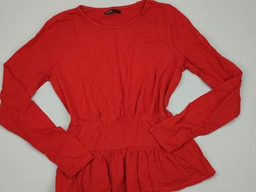 czerwona bluzki damskie krótki rękaw: Blouse, Cropp, S (EU 36), condition - Very good