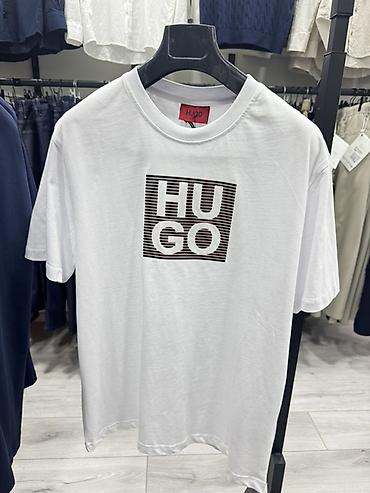 ак калпак рисунок: Мужская футболка, S, M, L, Hugo Boss, Новый, цвет - Белый, Самовывоз — 3