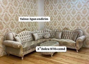 divan işlenmiş: Künc divan, Yeni, Açılmayan, Bazasız, Parça, Şəhərdaxili pulsuz çatdırılma