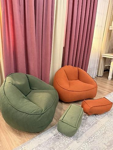 Бинбэги: Бинбэг, Новый, Самовывоз, Платная доставка, цвет - Оранжевый — 2