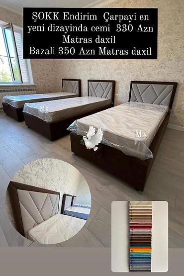 Çarpayılar: Yeni, Təknəfərlik çarpayı, Bazalı, Matras ilə, Siyirməsiz — 1