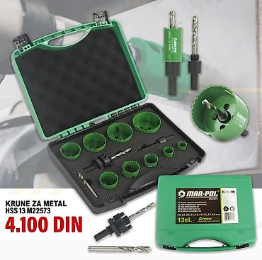 dalmastroj busilica: Set krunica za metal – MAR-POL M22573, 13 delova - Materijal: HSS — 1