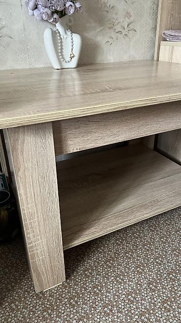 Журнальные столы: Журнальный столик из ЛДСП в цвете дуб сонома Размеры 50 - Форма — 7