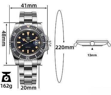 Ručni satovi: ADDIESDIVE AD2054 - 41mm - Crna - Rolex Submariner Homage ADDIESDIVE — 10