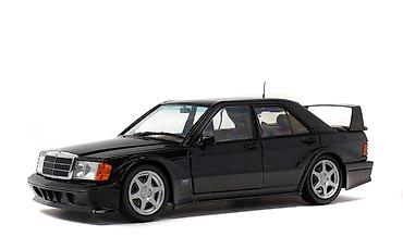 odece: 🚗 Mercedes 190 EVO II (W201) 1990 – Black – Die Cast Solido Solido — 1