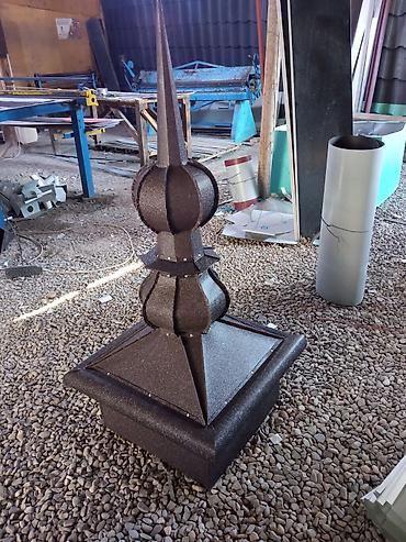 Digər dam örtükləri: Məhsul: Dekorativ dam fiquru (güllə/şpilyo) və qübbə başlığı Təsvir — 2