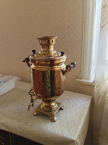 antik samovar alıram: Mis samovar – klassik rus üslubunda, kömür/odunla işləyən model — 5