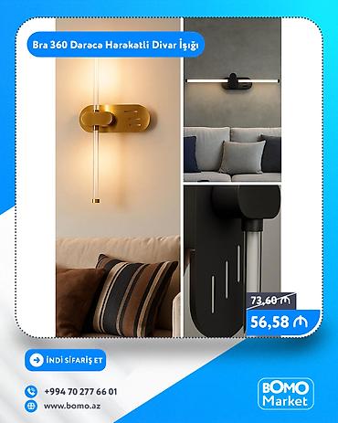 Другое: 🔥 Bra 360 Dərəcə Hərəkətli Dekorativ Divar İşığı ✅ Marka: No Brand ✅ — 1