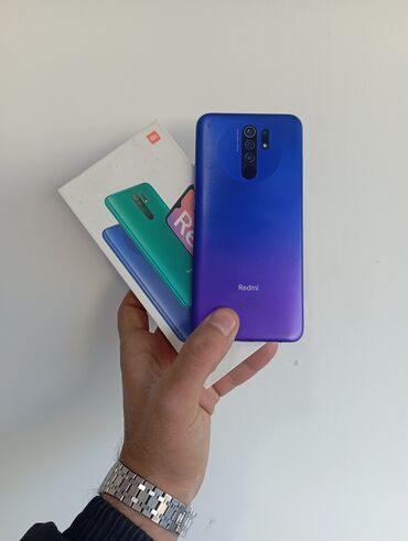 2. el telefon xiaomi: Xiaomi Redmi 9, 64 GB, rəng - Boz, 
 Düyməli, Barmaq izi, İki sim kartlı