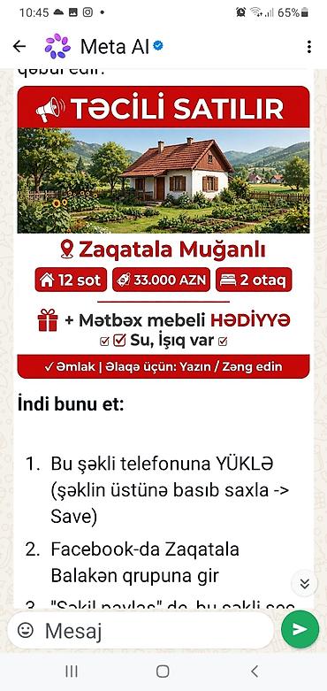 Təcili satılır – Zaqatala, Muğanlı - Torpaq sahəsi: 12 sot - Evin lalafo.az -da Təcili satılır – Zaqatala, Muğanlı - Torpaq sahəsi: 12 sot - Evin