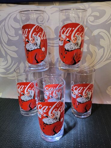 Čaše: Case nove,vintaz Coca Cola francuske. Nove case,sve na njima odsjaj — 5