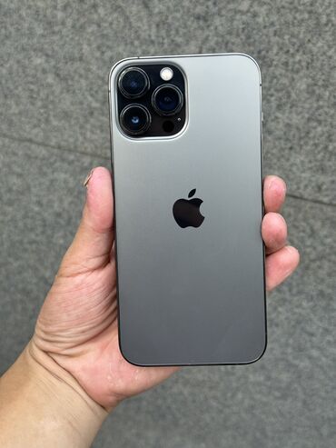 Apple iPhone: IPhone 13 Pro Max, Б/у, 256 ГБ, Graphite, Защитное стекло, Чехол, 87 %