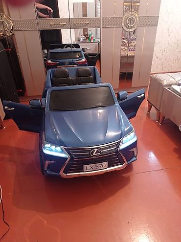 Uşaq üçün elektrik maşınları: Uşaq üçün elektrikli minik maşını – Lexus LX 570 üslubunda, göy rəng — 3