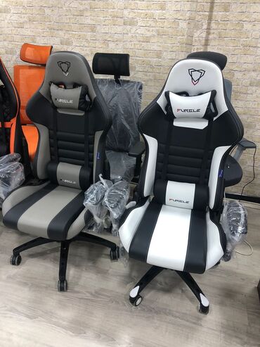 Ofis və oyun kresloları: Yeni, Təkərli, Qolları tənzimlənir, Parça — 9