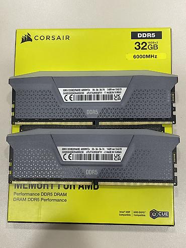 Оперативная память (RAM) для ПК: Оперативная память (RAM) для ПК Corsair, 32 ГБ, > 4000 МГц, DDR5, Для ПК, Б/у — 2