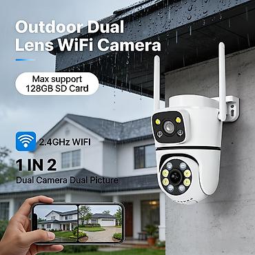teruhal camera: 2.4G WiFi Ağıllı Xarici Təhlükəsizlik Kamerası – İkili Linza, Rəngli — 5
