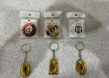 brilok: Açar asqıları dəsti - Futbol klubu loqolu dairəvi nişanlar — 1