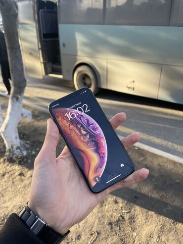 telefon barter: IPhone Xs, 64 GB, Matte Gold, Face ID, Qırıq, Simsiz şarj