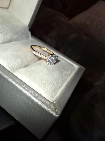 Prstenje: Zlatni verenički prsten sa dijamantima – floralni klaster ukupno — 3