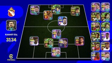 disk r20: EFootball PES 2021 oyununda komanda düzülüşü və oyunçu heyəti nümayiş
