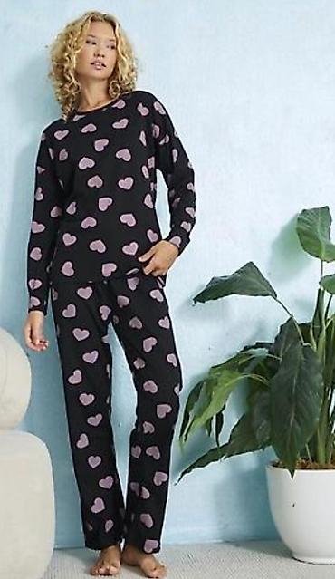 GƏNCƏ şəhərində yeni qadın pijama dəsti - Model: Uzunqol köynək və