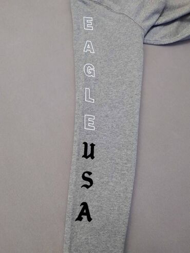 Majice: Majica na duge rukave, S (EU 48), American Eagle, bоја - Siva, Pamuk — 11