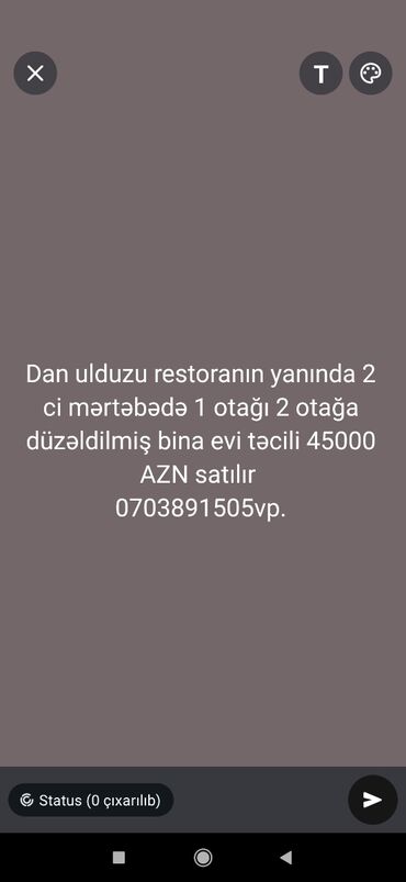 buzovnada mənzil: Gəncə, 2 otaqlı, Köhnə tikili, 400 kv. m