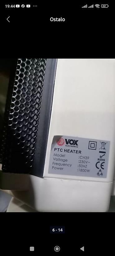 Kaloriferi: Grejalica VOX KONVERTOR 1800w sa preciznim termostatom ne vrti levo - — 7