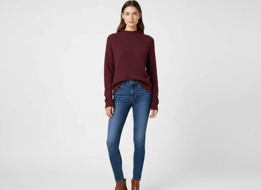 szmaragdowy sweter: H&M, Sweter damski, rozmiar XS